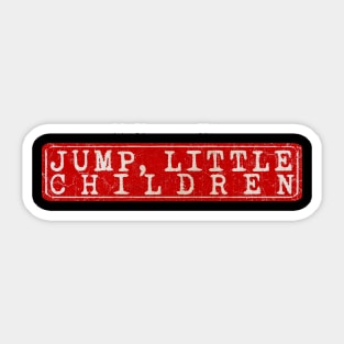 vintage retro plate Jump, Little Children Sticker